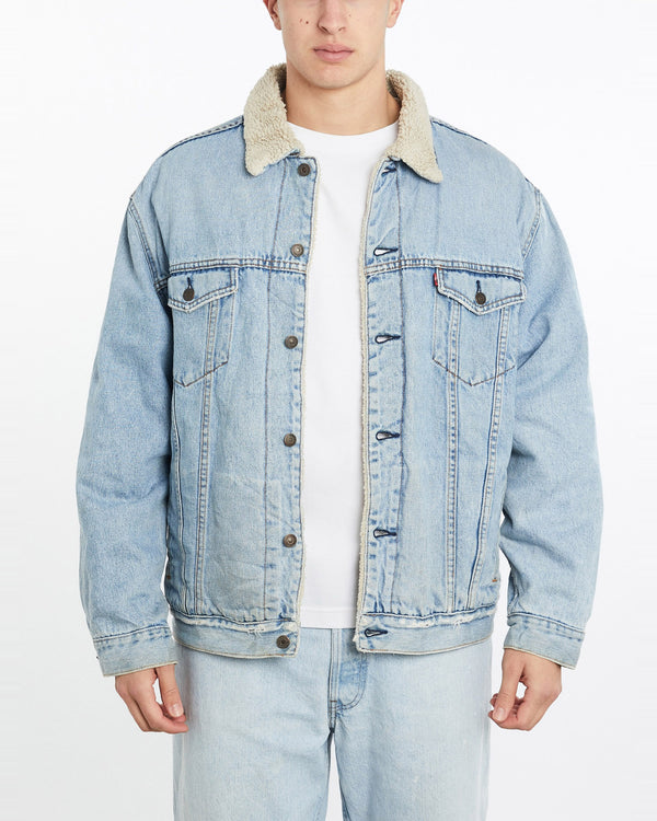 Vintage, Levi's, Sherpa, Lined, Denim, Jacket, The Real Deal, size double extra large, colour Blue, newtown, sydney, australia, thrift store, opshop, preloved, secondhand, sustainable, retro, antique, 70s, 80s, 90s, 2000s, 00s, fashion, clothing, streetwear, trendy, garment, style, boutique, store, shop, archive, sale, cheap, best, top, Jackets