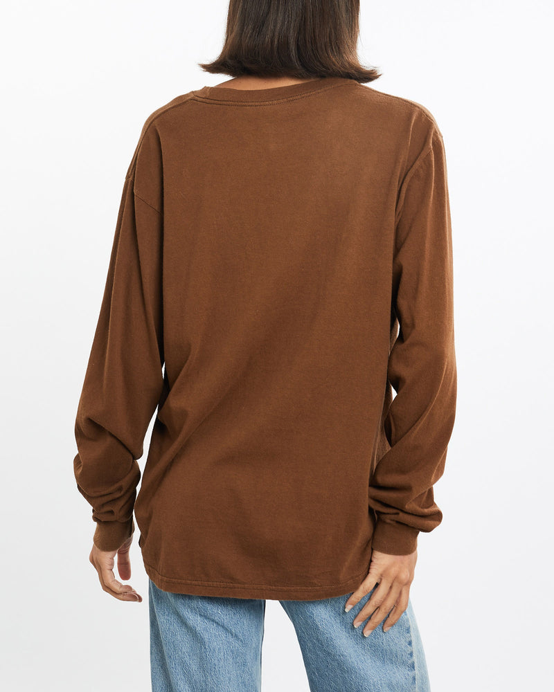 Vintage, Quiksilver, Surf, Long, Sleeve, Tee, The Real Deal, size medium, colour Brown, newtown, sydney, australia, thrift store, opshop, preloved, secondhand, sustainable, retro, antique, 70s, 80s, 90s, 2000s, 00s, fashion, clothing, streetwear, trendy, garment, style, boutique, store, shop, archive, sale, cheap, best, top, T-Shirts