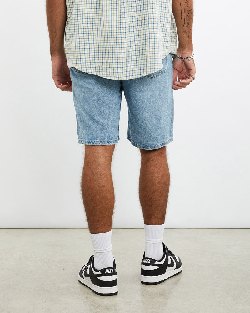 Vintage, Wrangler, Denim, Shorts, The Real Deal, size 35", colour Blue, newtown, sydney, australia, thrift store, opshop, preloved, secondhand, sustainable, retro, antique, 70s, 80s, 90s, 2000s, 00s, fashion, clothing, streetwear, trendy, garment, style, boutique, store, shop, archive, sale, cheap, best, top, Shorts