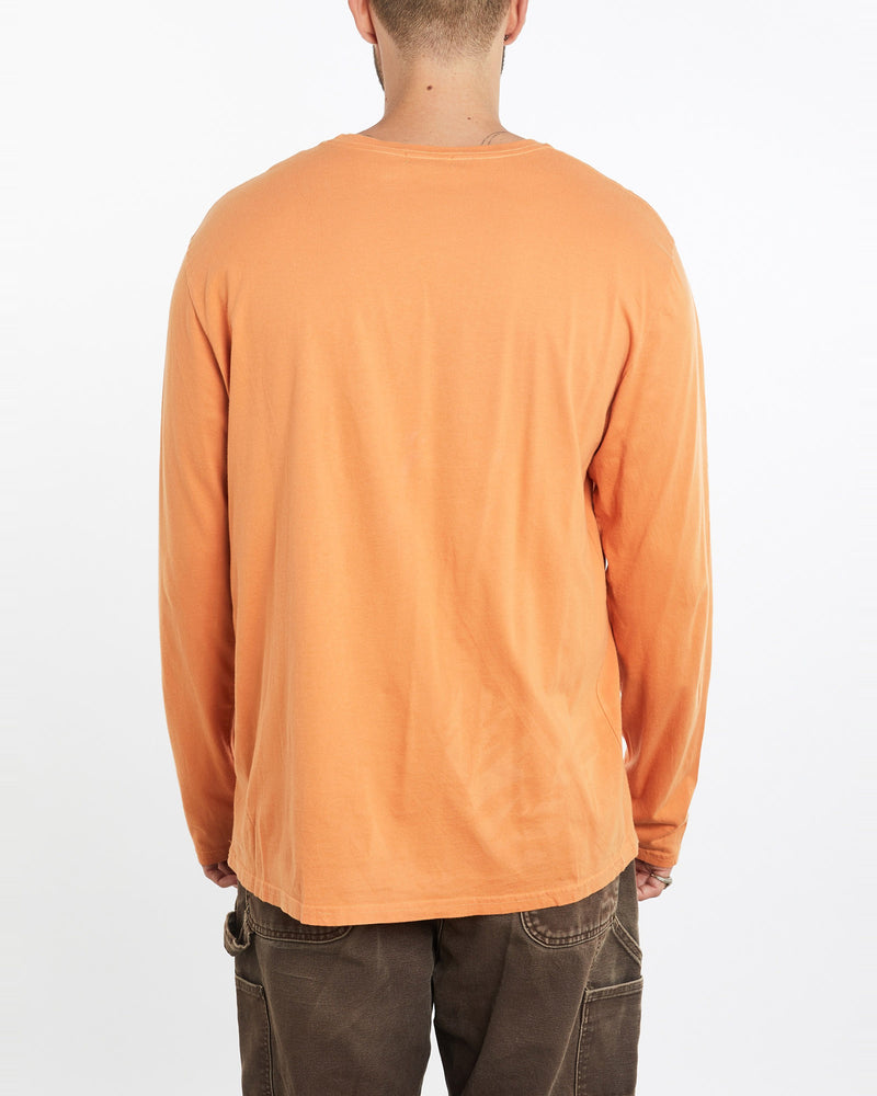 Vintage, Ralph, Lauren, Polo, Jeans, Co., Long, Sleeve, Tee, The Real Deal, size extra large, colour Orange, newtown, sydney, australia, thrift store, opshop, preloved, secondhand, sustainable, retro, antique, 70s, 80s, 90s, 2000s, 00s, fashion, clothing, streetwear, trendy, garment, style, boutique, store, shop, archive, sale, cheap, best, top, T-Shirts