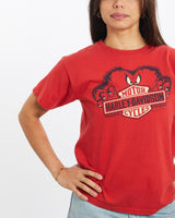 Harley, Davidson, Looney, Tunes, Tee, The Real Deal, size double extra small, colour Red, newtown, sydney, australia, thrift store, opshop, preloved, secondhand, sustainable, retro, antique, 70s, 80s, 90s, 2000s, 00s, fashion, clothing, streetwear, trendy, garment, style, boutique, store, shop, archive, sale, cheap, best, top, T-Shirts