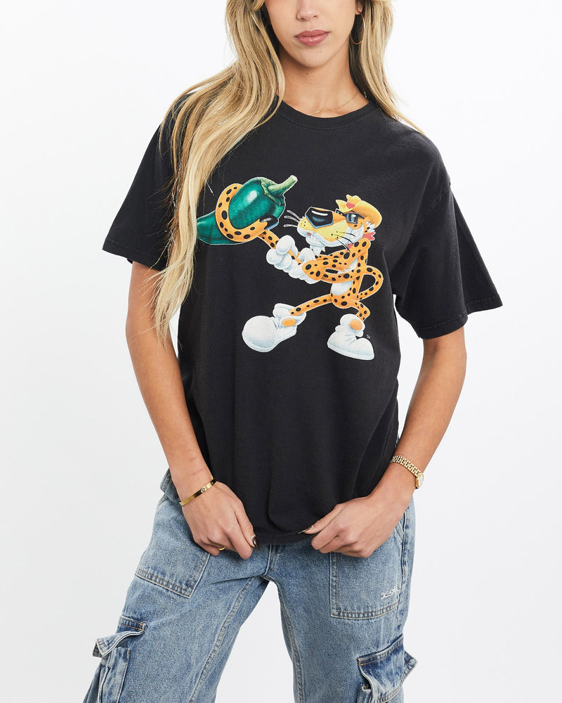 Vintage, 90s, Cheetos, Tee, The Real Deal, size extra small, colour Black, newtown, sydney, australia, thrift store, opshop, preloved, secondhand, sustainable, retro, antique, 70s, 80s, 90s, 2000s, 00s, fashion, clothing, streetwear, trendy, garment, style, boutique, store, shop, archive, sale, cheap, best, top, T-Shirts