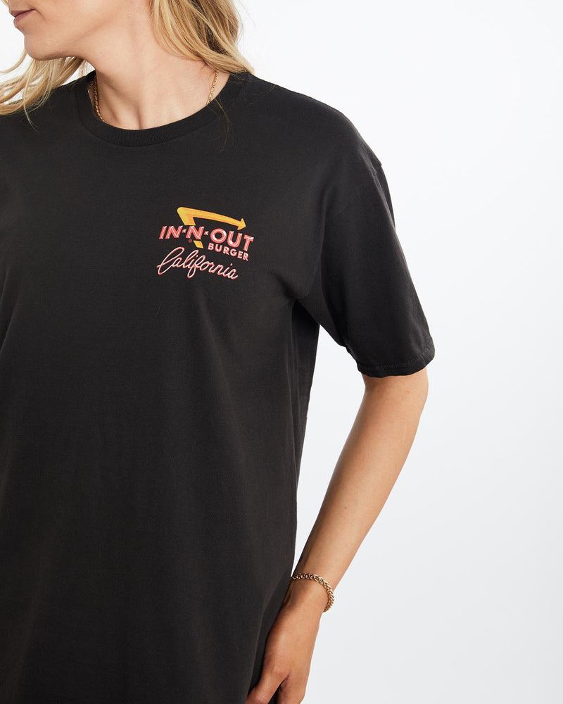 Vintage, In-N-Out, Burger, Tee, The Real Deal, size medium, colour Black, newtown, sydney, australia, thrift store, opshop, preloved, secondhand, sustainable, retro, antique, 70s, 80s, 90s, 2000s, 00s, fashion, clothing, streetwear, trendy, garment, style, boutique, store, shop, archive, sale, cheap, best, top, T-Shirts