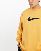 Vintage, 90s, Nike, Sweatshirt, The Real Deal, size double extra large, colour Yellow, newtown, sydney, australia, thrift store, opshop, preloved, secondhand, sustainable, retro, antique, 70s, 80s, 90s, 2000s, 00s, fashion, clothing, streetwear, trendy, garment, style, boutique, store, shop, archive, sale, cheap, best, top, Sweats and hoodies