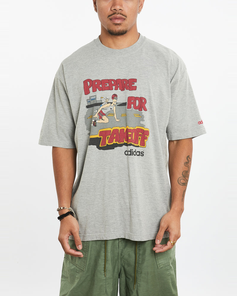 Vintage 90s Adidas Tee <br>XL , The Real Deal , newtown, sydney, australia, thrift store, opshop, preloved, secondhand, sustainable, retro, antique, 70s, 80s, 90s, 2000s, 00s, fashion, clothing, streetwear, trendy, garment, style, boutique, store, shop, archive, sale, cheap, best, top