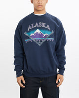 Vintage, 90s, Alaska, Sweatshirt, The Real Deal, size large, colour Navy, newtown, sydney, australia, thrift store, opshop, preloved, secondhand, sustainable, retro, antique, 70s, 80s, 90s, 2000s, 00s, fashion, clothing, streetwear, trendy, garment, style, boutique, store, shop, archive, sale, cheap, best, top, Sweats and hoodies