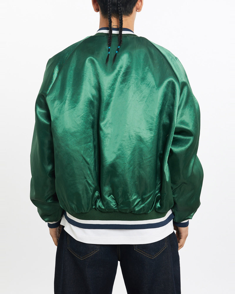 Vintage, 90s, Motor, Convoy', Satin, Bomber, Jacket, The Real Deal, size large, colour Green, newtown, sydney, australia, thrift store, opshop, preloved, secondhand, sustainable, retro, antique, 70s, 80s, 90s, 2000s, 00s, fashion, clothing, streetwear, trendy, garment, style, boutique, store, shop, archive, sale, cheap, best, top, Jackets