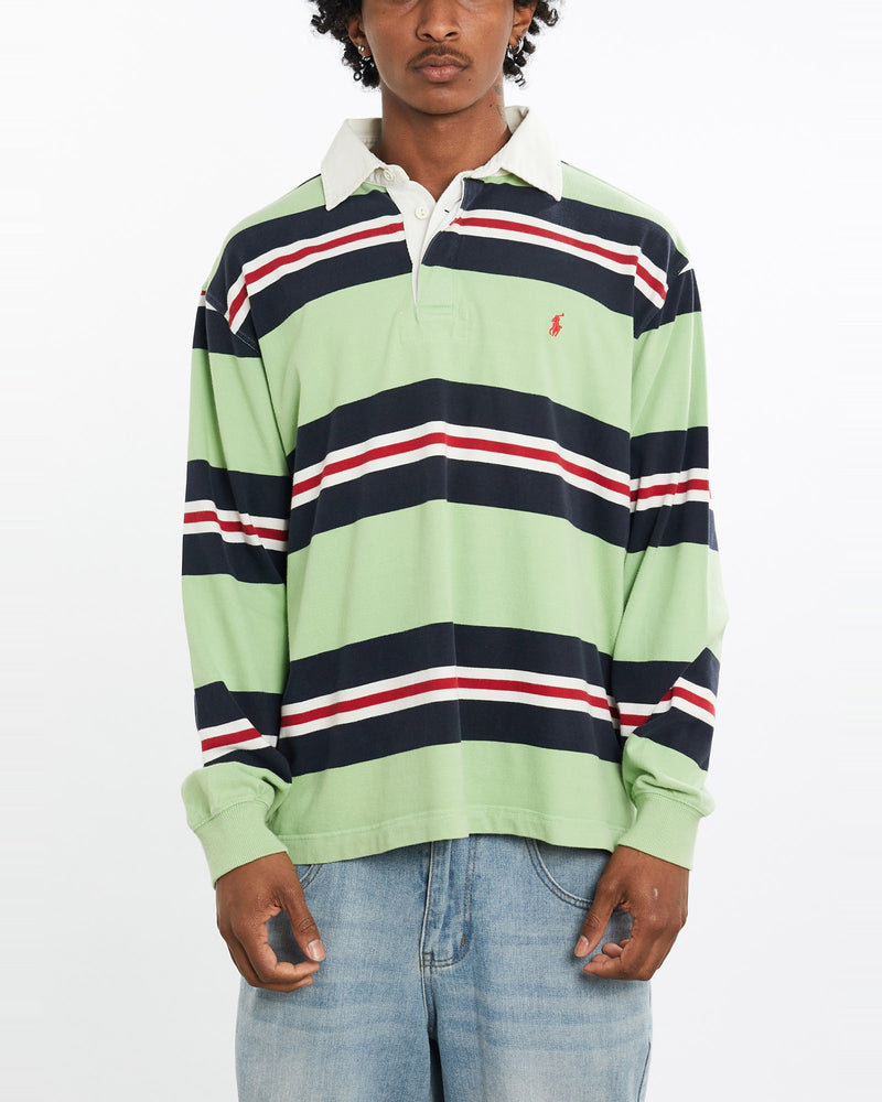 Vintage, 90s, Polo, Ralph, Lauren, Rugby, Shirt, The Real Deal, size large, colour Multicolour, newtown, sydney, australia, thrift store, opshop, preloved, secondhand, sustainable, retro, antique, 70s, 80s, 90s, 2000s, 00s, fashion, clothing, streetwear, trendy, garment, style, boutique, store, shop, archive, sale, cheap, best, top, Shirts