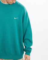 Vintage, 90s, Nike, Sweatshirt, The Real Deal, size extra large, colour Green, newtown, sydney, australia, thrift store, opshop, preloved, secondhand, sustainable, retro, antique, 70s, 80s, 90s, 2000s, 00s, fashion, clothing, streetwear, trendy, garment, style, boutique, store, shop, archive, sale, cheap, best, top, Sweats and hoodies
