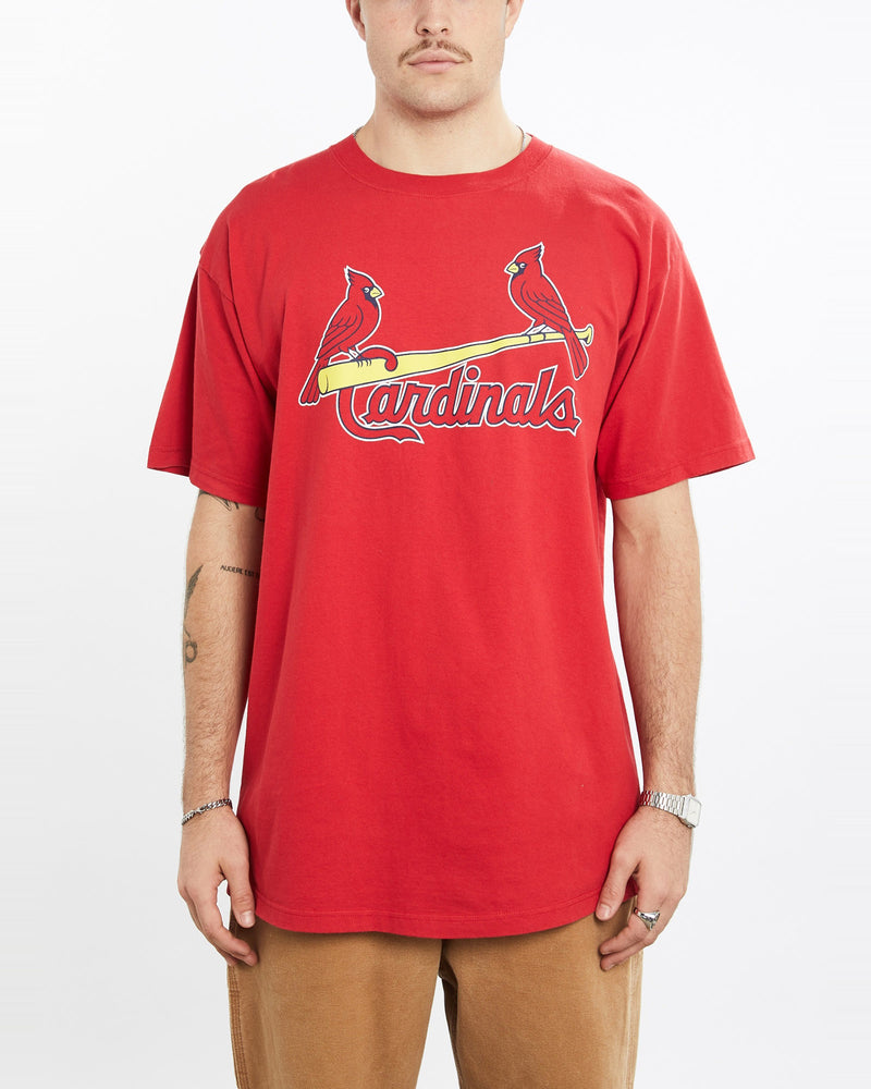 Vintage, MLB, St., Louis, Cardinals, Tee, The Real Deal, size extra large, colour Yellow, newtown, sydney, australia, thrift store, opshop, preloved, secondhand, sustainable, retro, antique, 70s, 80s, 90s, 2000s, 00s, fashion, clothing, streetwear, trendy, garment, style, boutique, store, shop, archive, sale, cheap, best, top, T-Shirts