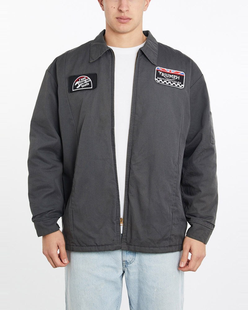 Vintage, 90s, Mechanic, Jacket, The Real Deal, size double extra large, colour Black, newtown, sydney, australia, thrift store, opshop, preloved, secondhand, sustainable, retro, antique, 70s, 80s, 90s, 2000s, 00s, fashion, clothing, streetwear, trendy, garment, style, boutique, store, shop, archive, sale, cheap, best, top, Jackets