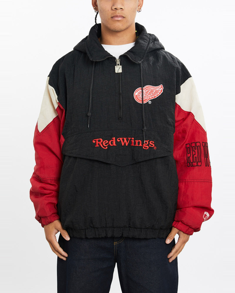 90s, Logo, 7, NHL, Detroit, Red, Wings, Puffer, Jacket, The Real Deal, size large, colour Multicolour, newtown, sydney, australia, thrift store, opshop, preloved, secondhand, sustainable, retro, antique, 70s, 80s, 90s, 2000s, 00s, fashion, clothing, streetwear, trendy, garment, style, boutique, store, shop, archive, sale, cheap, best, top, Jackets
