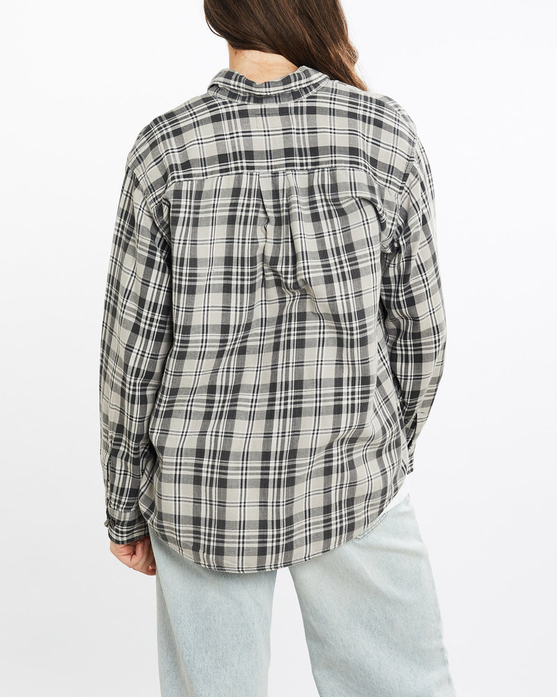 Vintage, 90s, Polo, Ralph, Lauren, Flannelette, Button, Up, Shirt, The Real Deal, size medium, colour Grey, newtown, sydney, australia, thrift store, opshop, preloved, secondhand, sustainable, retro, antique, 70s, 80s, 90s, 2000s, 00s, fashion, clothing, streetwear, trendy, garment, style, boutique, store, shop, archive, sale, cheap, best, top, Shirts