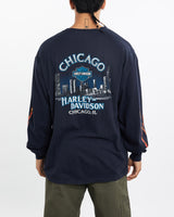 Vintage, Harley, Davidson, Long, Sleeve, Tee, The Real Deal, size large, colour Navy, newtown, sydney, australia, thrift store, opshop, preloved, secondhand, sustainable, retro, antique, 70s, 80s, 90s, 2000s, 00s, fashion, clothing, streetwear, trendy, garment, style, boutique, store, shop, archive, sale, cheap, best, top, T-Shirts