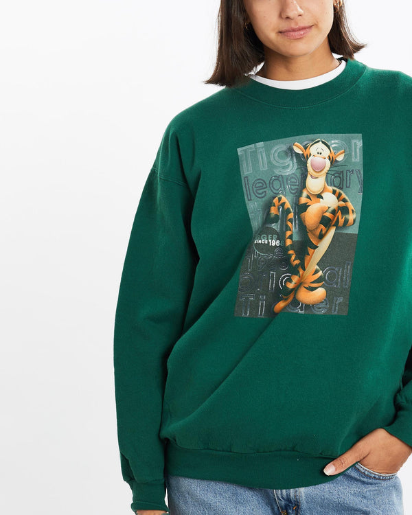 Vintage, Disney, Winnie, The, Pooh, Tigger', Sweatshirt, The Real Deal, size small, colour Green, newtown, sydney, australia, thrift store, opshop, preloved, secondhand, sustainable, retro, antique, 70s, 80s, 90s, 2000s, 00s, fashion, clothing, streetwear, trendy, garment, style, boutique, store, shop, archive, sale, cheap, best, top, Sweats and hoodies