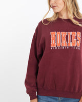 Vintage, 90s, Virginia, Tech, Hokies, Sweatshirt, The Real Deal, size medium, colour Burgundy, newtown, sydney, australia, thrift store, opshop, preloved, secondhand, sustainable, retro, antique, 70s, 80s, 90s, 2000s, 00s, fashion, clothing, streetwear, trendy, garment, style, boutique, store, shop, archive, sale, cheap, best, top, Sweats and hoodies