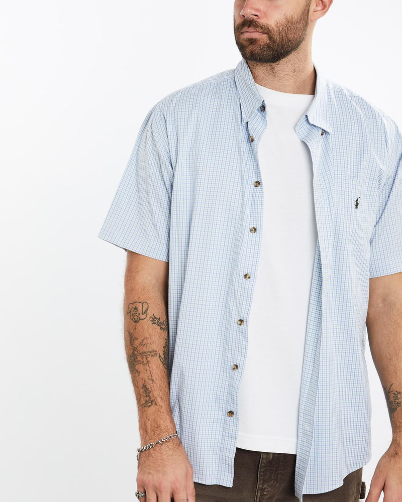 Vintage, 90s, Polo, Ralph, Lauren, Short, Sleeve, Button, Up, Shirt, The Real Deal, size extra large, colour Multicolour, newtown, sydney, australia, thrift store, opshop, preloved, secondhand, sustainable, retro, antique, 70s, 80s, 90s, 2000s, 00s, fashion, clothing, streetwear, trendy, garment, style, boutique, store, shop, archive, sale, cheap, best, top, Shirts