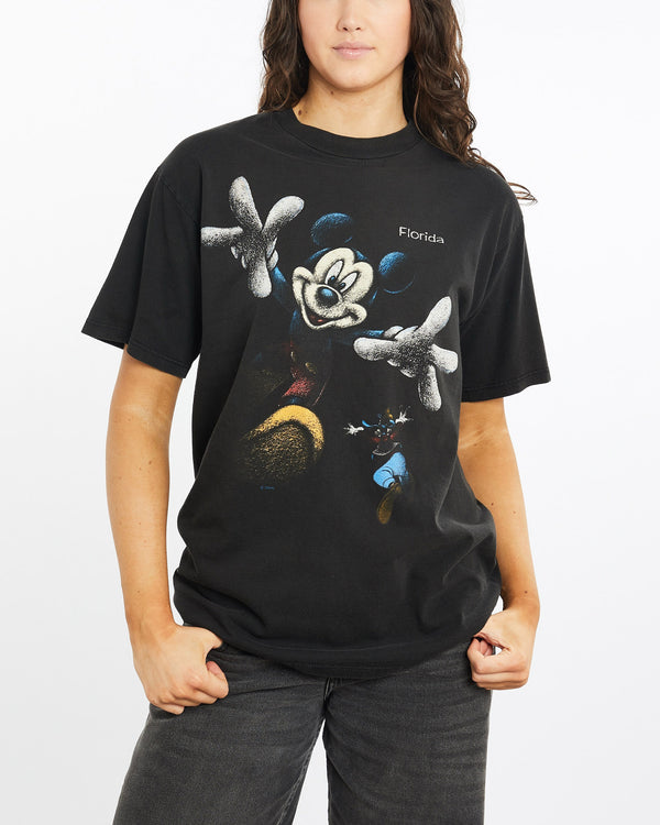 Vintage, 90s, Disney, Mickey, Mouse, Tee, The Real Deal, size medium, colour Black, newtown, sydney, australia, thrift store, opshop, preloved, secondhand, sustainable, retro, antique, 70s, 80s, 90s, 2000s, 00s, fashion, clothing, streetwear, trendy, garment, style, boutique, store, shop, archive, sale, cheap, best, top, T-Shirts