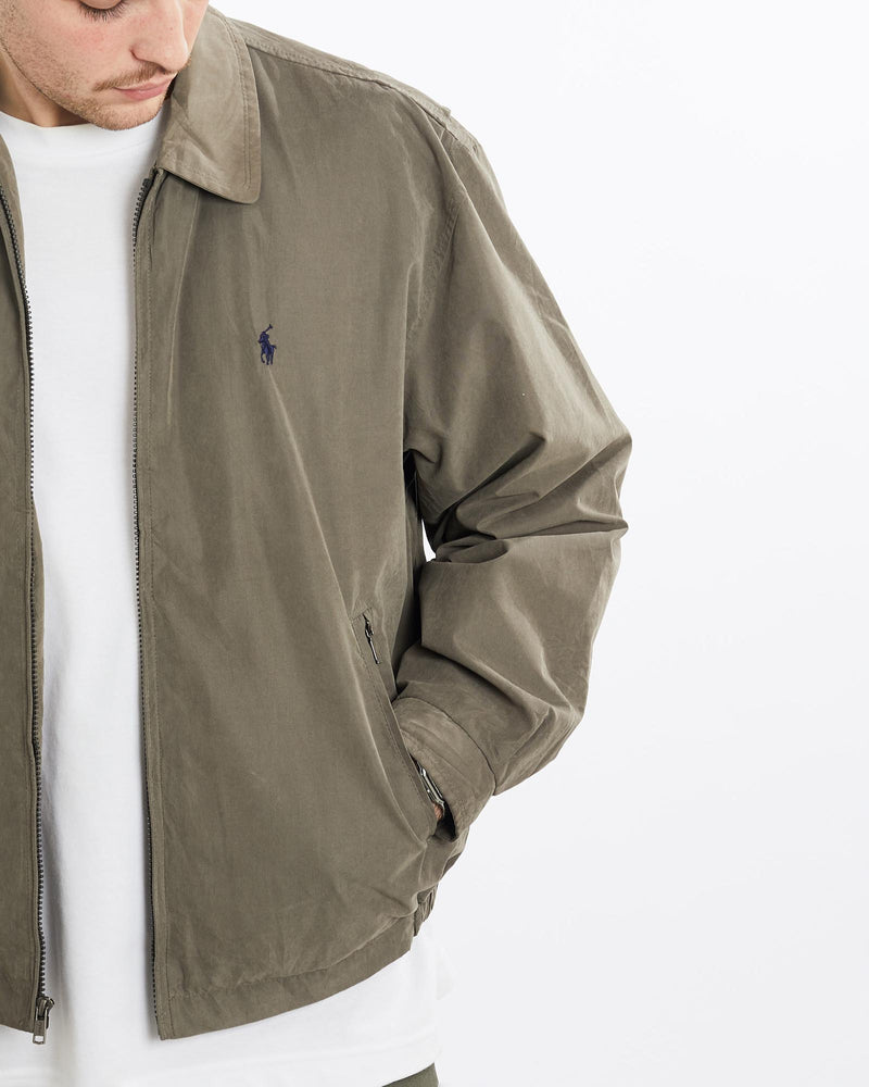 Vintage, 90s, Polo, Ralph, Lauren, Harrington, Jacket, The Real Deal, size extra large, colour Beige, newtown, sydney, australia, thrift store, opshop, preloved, secondhand, sustainable, retro, antique, 70s, 80s, 90s, 2000s, 00s, fashion, clothing, streetwear, trendy, garment, style, boutique, store, shop, archive, sale, cheap, best, top, Jackets