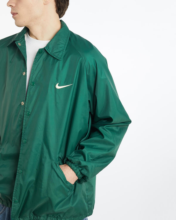 Vintage, 90s, Nike, Coaches, Jacket, The Real Deal, size extra large, colour Green, newtown, sydney, australia, thrift store, opshop, preloved, secondhand, sustainable, retro, antique, 70s, 80s, 90s, 2000s, 00s, fashion, clothing, streetwear, trendy, garment, style, boutique, store, shop, archive, sale, cheap, best, top, Jackets