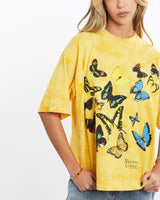 Vintage, 90s, Butterfly, Wildlife, Tie, Dye, Tee, The Real Deal, size small, colour Yellow, newtown, sydney, australia, thrift store, opshop, preloved, secondhand, sustainable, retro, antique, 70s, 80s, 90s, 2000s, 00s, fashion, clothing, streetwear, trendy, garment, style, boutique, store, shop, archive, sale, cheap, best, top, T-Shirts