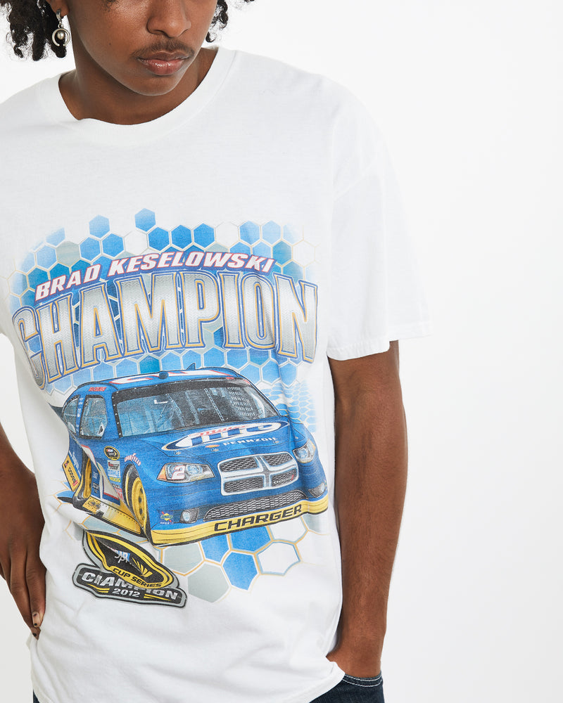 Vintage Brad Keselowski NASCAR Racing Tee <br>L , The Real Deal , newtown, sydney, australia, thrift store, opshop, preloved, secondhand, sustainable, retro, antique, 70s, 80s, 90s, 2000s, 00s, fashion, clothing, streetwear, trendy, garment, style, boutique, store, shop, archive, sale, cheap, best, top