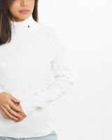 Vintage, Lauren, Ralph, Lauren, Turtleneck, Sweater, The Real Deal, size double extra small, colour White, newtown, sydney, australia, thrift store, opshop, preloved, secondhand, sustainable, retro, antique, 70s, 80s, 90s, 2000s, 00s, fashion, clothing, streetwear, trendy, garment, style, boutique, store, shop, archive, sale, cheap, best, top, Sweats and hoodies