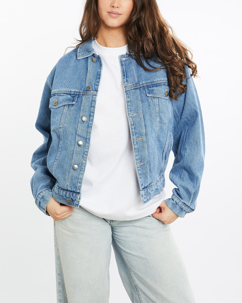 Vintage, Wrangler, Denim, Jacket, The Real Deal, size medium, colour Blue, newtown, sydney, australia, thrift store, opshop, preloved, secondhand, sustainable, retro, antique, 70s, 80s, 90s, 2000s, 00s, fashion, clothing, streetwear, trendy, garment, style, boutique, store, shop, archive, sale, cheap, best, top, Jackets