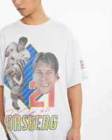 Vintage, 90s, Peter, Forsberg, Swedish, National, Hockey, Team, Tee, The Real Deal, size extra large, colour Grey, newtown, sydney, australia, thrift store, opshop, preloved, secondhand, sustainable, retro, antique, 70s, 80s, 90s, 2000s, 00s, fashion, clothing, streetwear, trendy, garment, style, boutique, store, shop, archive, sale, cheap, best, top, T-Shirts