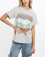 Vintage, MLB, Baltimore, Orioles, Tee, The Real Deal, size extra small, colour Grey, newtown, sydney, australia, thrift store, opshop, preloved, secondhand, sustainable, retro, antique, 70s, 80s, 90s, 2000s, 00s, fashion, clothing, streetwear, trendy, garment, style, boutique, store, shop, archive, sale, cheap, best, top, T-Shirts