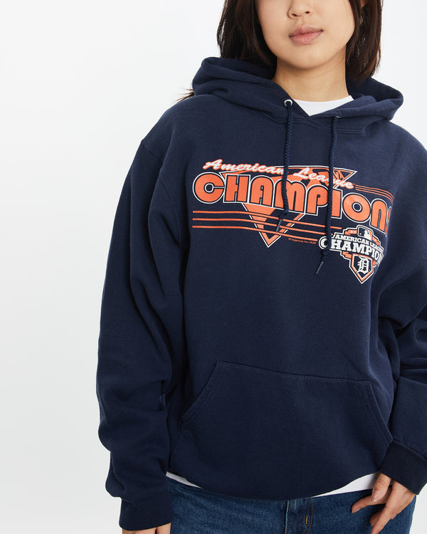 Vintage MLB Detroit Tigers Hooded Sweatshirt <br>S , The Real Deal , newtown, sydney, australia, thrift store, opshop, preloved, secondhand, sustainable, retro, antique, 70s, 80s, 90s, 2000s, 00s, fashion, clothing, streetwear, trendy, garment, style, boutique, store, shop, archive, sale, cheap, best, top