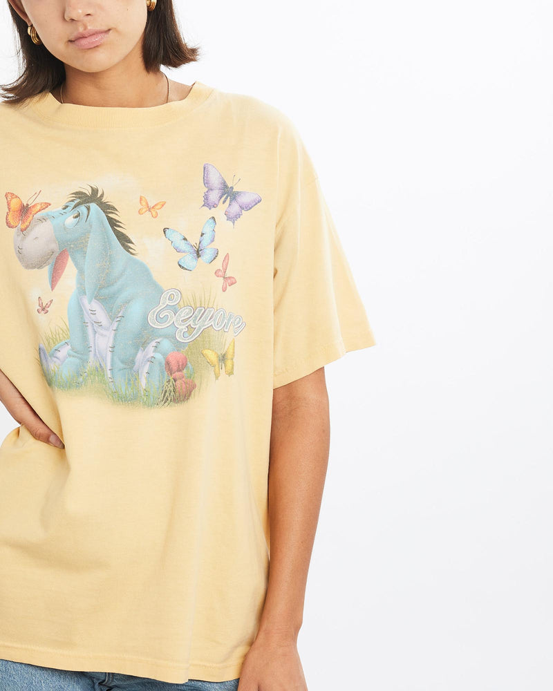 Vintage, 90s, Disney, Winnie, The, Pooh, Eeyore', Tee, The Real Deal, size small, colour Yellow, newtown, sydney, australia, thrift store, opshop, preloved, secondhand, sustainable, retro, antique, 70s, 80s, 90s, 2000s, 00s, fashion, clothing, streetwear, trendy, garment, style, boutique, store, shop, archive, sale, cheap, best, top, T-Shirts