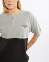 Vintage, 90s, Ralph, Lauren, Polo, Sport, Henley, Tee, The Real Deal, size medium, colour Multicolour, newtown, sydney, australia, thrift store, opshop, preloved, secondhand, sustainable, retro, antique, 70s, 80s, 90s, 2000s, 00s, fashion, clothing, streetwear, trendy, garment, style, boutique, store, shop, archive, sale, cheap, best, top, T-Shirts