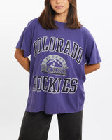 Vintage, 1991, MLB, Colorado, Rockies, Tee, The Real Deal, size extra small, colour Red, newtown, sydney, australia, thrift store, opshop, preloved, secondhand, sustainable, retro, antique, 70s, 80s, 90s, 2000s, 00s, fashion, clothing, streetwear, trendy, garment, style, boutique, store, shop, archive, sale, cheap, best, top, T-Shirts