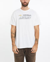 Vintage, Chevrolet, Racing, Tee, The Real Deal, size extra large, colour White, newtown, sydney, australia, thrift store, opshop, preloved, secondhand, sustainable, retro, antique, 70s, 80s, 90s, 2000s, 00s, fashion, clothing, streetwear, trendy, garment, style, boutique, store, shop, archive, sale, cheap, best, top, T-Shirts