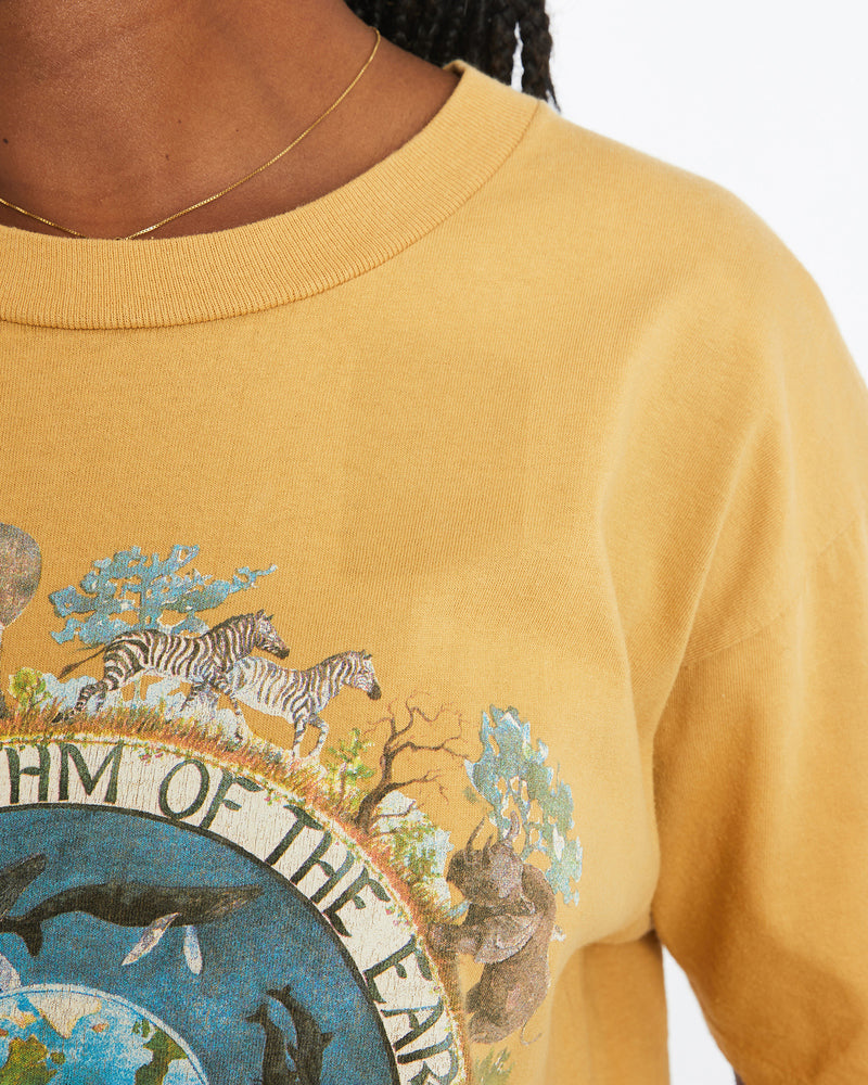 Vintage 90s Earth Wildlife Tee <br>M , The Real Deal , newtown, sydney, australia, thrift store, opshop, preloved, secondhand, sustainable, retro, antique, 70s, 80s, 90s, 2000s, 00s, fashion, clothing, streetwear, trendy, garment, style, boutique, store, shop, archive, sale, cheap, best, top