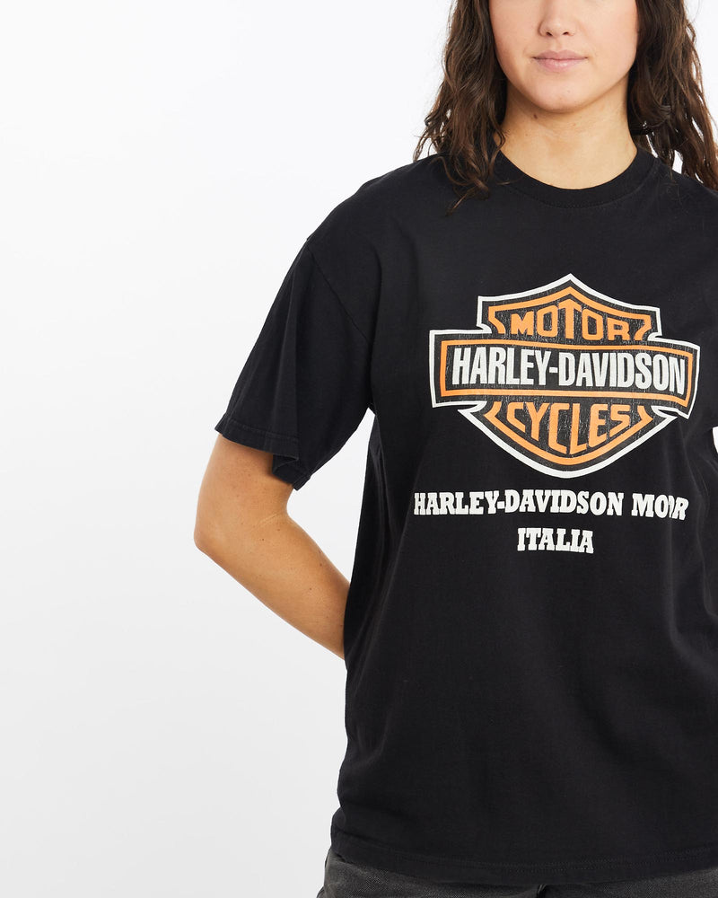 Vintage, Harley, Davidson, Tee, The Real Deal, size medium, colour Black, newtown, sydney, australia, thrift store, opshop, preloved, secondhand, sustainable, retro, antique, 70s, 80s, 90s, 2000s, 00s, fashion, clothing, streetwear, trendy, garment, style, boutique, store, shop, archive, sale, cheap, best, top, T-Shirts