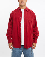 Vintage, 90s, Nautica, Corduroy, Button, Up, Shirt, The Real Deal, size large, colour Red, newtown, sydney, australia, thrift store, opshop, preloved, secondhand, sustainable, retro, antique, 70s, 80s, 90s, 2000s, 00s, fashion, clothing, streetwear, trendy, garment, style, boutique, store, shop, archive, sale, cheap, best, top, Shirts