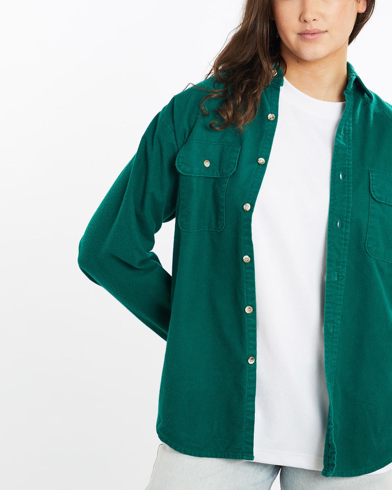 Vintage, 90s, Five, Brother, Heavyweight, Button, Up, Shirt, The Real Deal, size medium, colour Green, newtown, sydney, australia, thrift store, opshop, preloved, secondhand, sustainable, retro, antique, 70s, 80s, 90s, 2000s, 00s, fashion, clothing, streetwear, trendy, garment, style, boutique, store, shop, archive, sale, cheap, best, top, Shirts