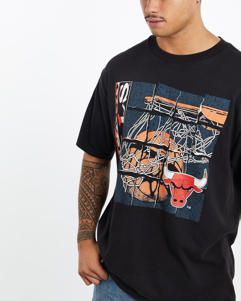 Vintage, 90s, NBA, Chicago, Bulls, Tee, The Real Deal, size extra large, colour Black, newtown, sydney, australia, thrift store, opshop, preloved, secondhand, sustainable, retro, antique, 70s, 80s, 90s, 2000s, 00s, fashion, clothing, streetwear, trendy, garment, style, boutique, store, shop, archive, sale, cheap, best, top, T-Shirts