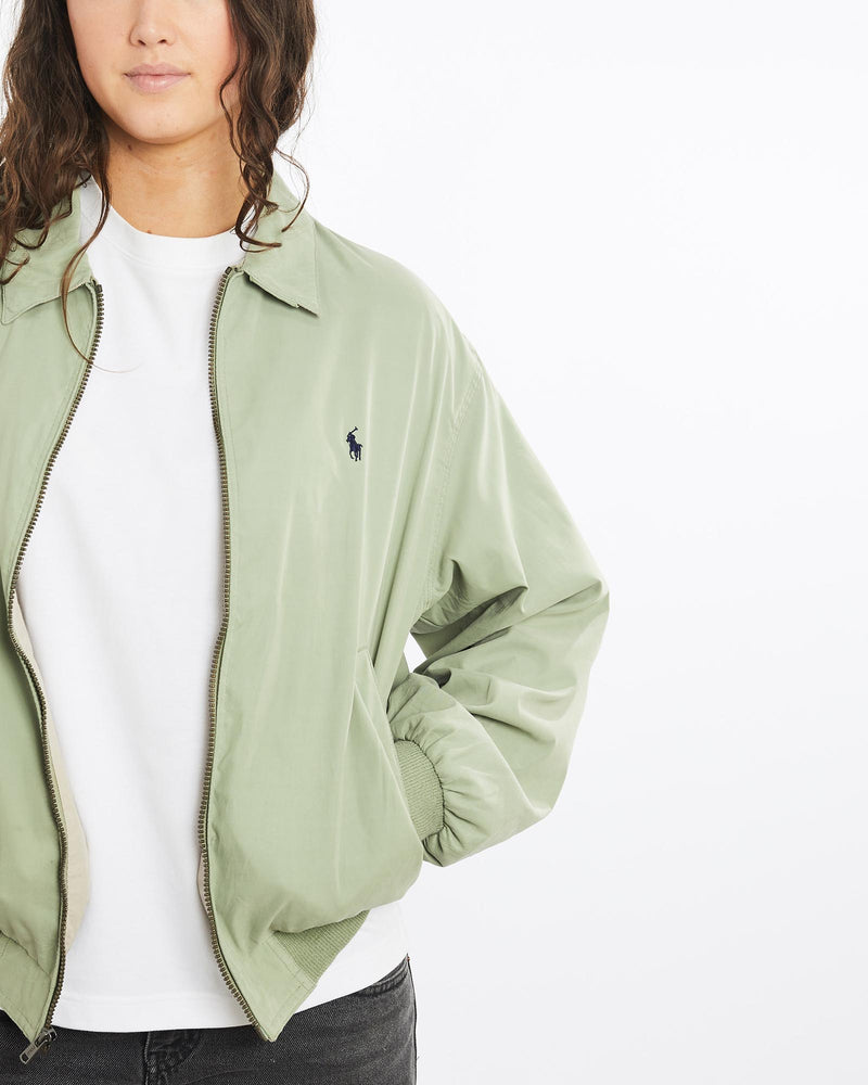 Vintage, 90s, Polo, Ralph, Lauren, Harrington, Jacket, The Real Deal, size medium, colour Green, newtown, sydney, australia, thrift store, opshop, preloved, secondhand, sustainable, retro, antique, 70s, 80s, 90s, 2000s, 00s, fashion, clothing, streetwear, trendy, garment, style, boutique, store, shop, archive, sale, cheap, best, top, Jackets