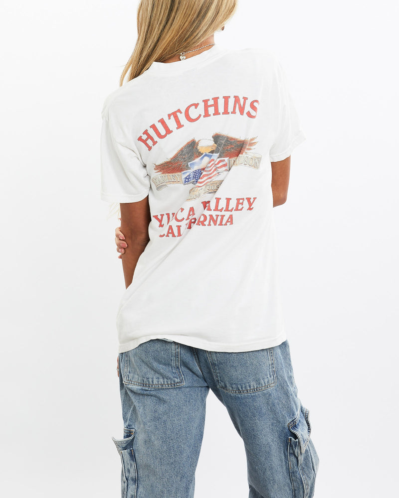 Vintage, 1999, Harley, Davidson, Tee, The Real Deal, size extra small, colour White, newtown, sydney, australia, thrift store, opshop, preloved, secondhand, sustainable, retro, antique, 70s, 80s, 90s, 2000s, 00s, fashion, clothing, streetwear, trendy, garment, style, boutique, store, shop, archive, sale, cheap, best, top, T-Shirts