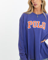 Vintage, 90s, Polo, Ralph, Lauren, Long, Sleeve, Tee, The Real Deal, size small, colour Purple, newtown, sydney, australia, thrift store, opshop, preloved, secondhand, sustainable, retro, antique, 70s, 80s, 90s, 2000s, 00s, fashion, clothing, streetwear, trendy, garment, style, boutique, store, shop, archive, sale, cheap, best, top, T-Shirts