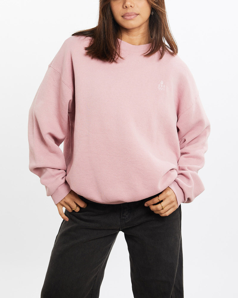 Vintage, 90s, USA, Olympic, Team, Sweatshirt, The Real Deal, size extra small, colour Red, newtown, sydney, australia, thrift store, opshop, preloved, secondhand, sustainable, retro, antique, 70s, 80s, 90s, 2000s, 00s, fashion, clothing, streetwear, trendy, garment, style, boutique, store, shop, archive, sale, cheap, best, top, Sweats and hoodies