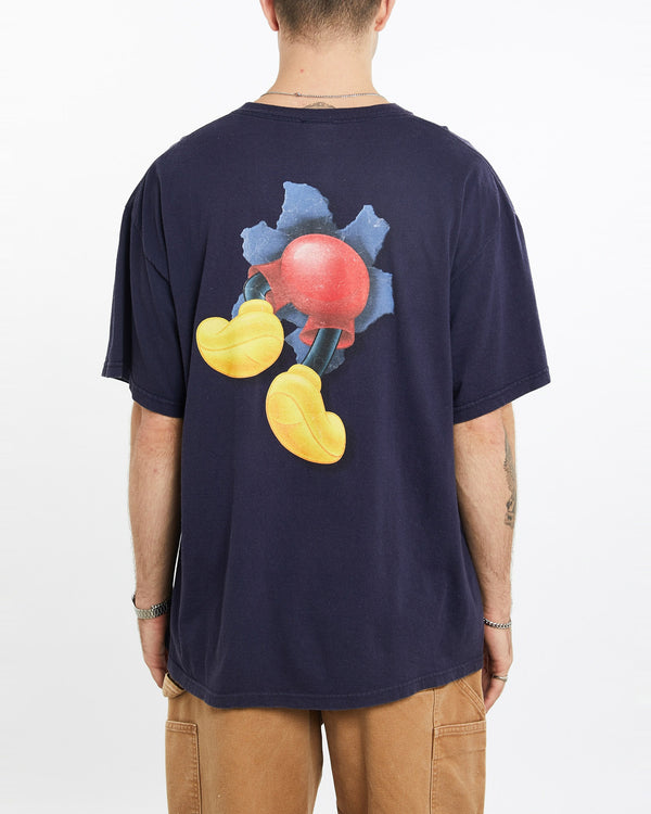 Vintage, Disney, Mickey, Mouse, Tee, The Real Deal, size extra large, colour Navy, newtown, sydney, australia, thrift store, opshop, preloved, secondhand, sustainable, retro, antique, 70s, 80s, 90s, 2000s, 00s, fashion, clothing, streetwear, trendy, garment, style, boutique, store, shop, archive, sale, cheap, best, top, T-Shirts