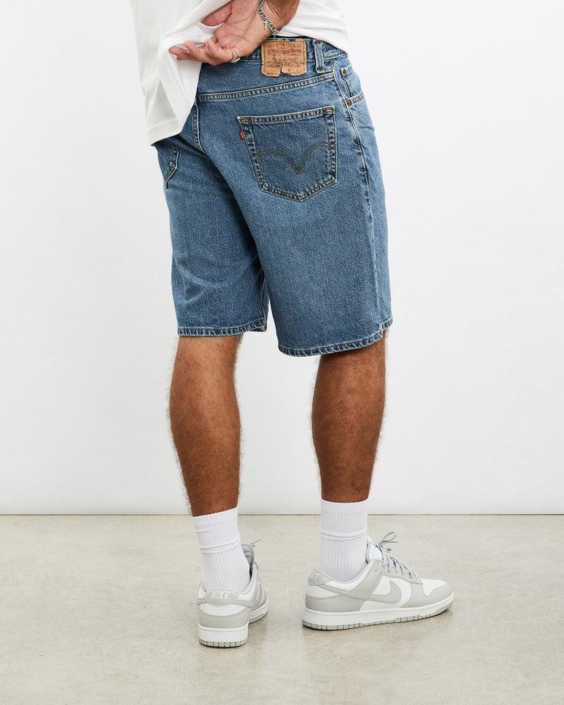 Vintage, Levi's, 550, Denim, Shorts, The Real Deal, size 35", colour Blue, newtown, sydney, australia, thrift store, opshop, preloved, secondhand, sustainable, retro, antique, 70s, 80s, 90s, 2000s, 00s, fashion, clothing, streetwear, trendy, garment, style, boutique, store, shop, archive, sale, cheap, best, top, Shorts