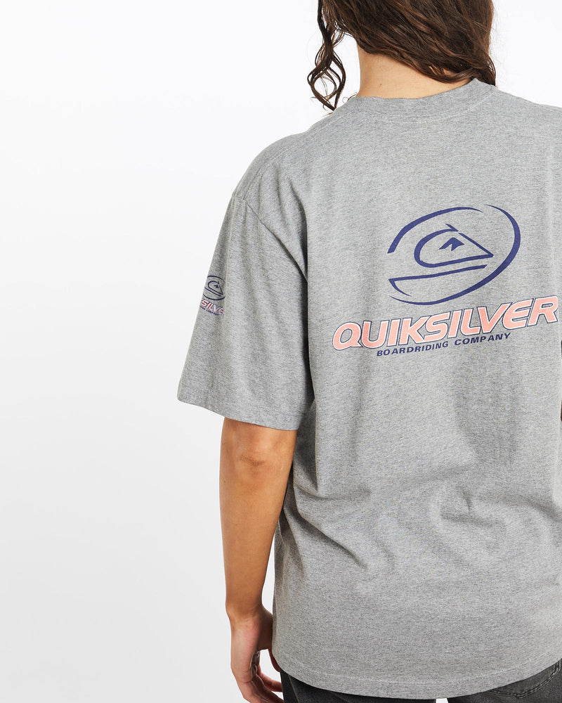 Vintage, 90s, Quiksilver, Surf, Tee, The Real Deal, size medium, colour Grey, newtown, sydney, australia, thrift store, opshop, preloved, secondhand, sustainable, retro, antique, 70s, 80s, 90s, 2000s, 00s, fashion, clothing, streetwear, trendy, garment, style, boutique, store, shop, archive, sale, cheap, best, top, T-Shirts