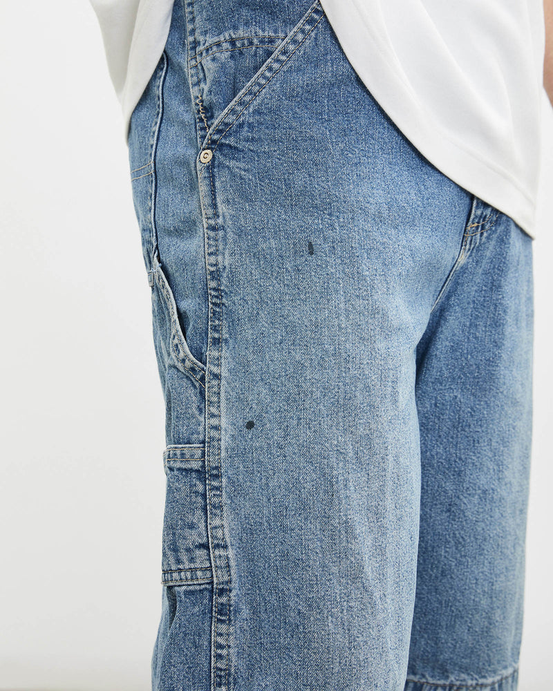 Vintage Arizona Jean Co. Denim Carpenter Shorts <br>32" , The Real Deal , newtown, sydney, australia, thrift store, opshop, preloved, secondhand, sustainable, retro, antique, 70s, 80s, 90s, 2000s, 00s, fashion, clothing, streetwear, trendy, garment, style, boutique, store, shop, archive, sale, cheap, best, top