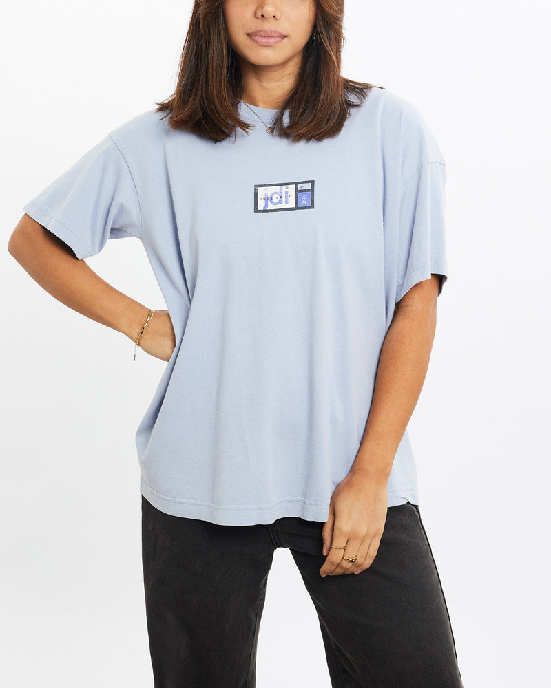 Vintage, 90s, Nike, Tee, The Real Deal, size extra small, colour Navy, newtown, sydney, australia, thrift store, opshop, preloved, secondhand, sustainable, retro, antique, 70s, 80s, 90s, 2000s, 00s, fashion, clothing, streetwear, trendy, garment, style, boutique, store, shop, archive, sale, cheap, best, top, T-Shirts