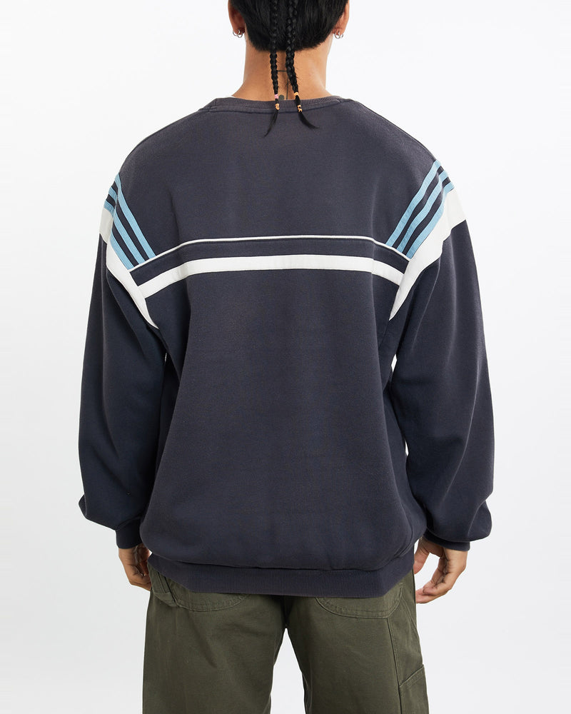 Vintage, Adidas, Sweatshirt, The Real Deal, size large, colour Navy, newtown, sydney, australia, thrift store, opshop, preloved, secondhand, sustainable, retro, antique, 70s, 80s, 90s, 2000s, 00s, fashion, clothing, streetwear, trendy, garment, style, boutique, store, shop, archive, sale, cheap, best, top, Sweats and hoodies